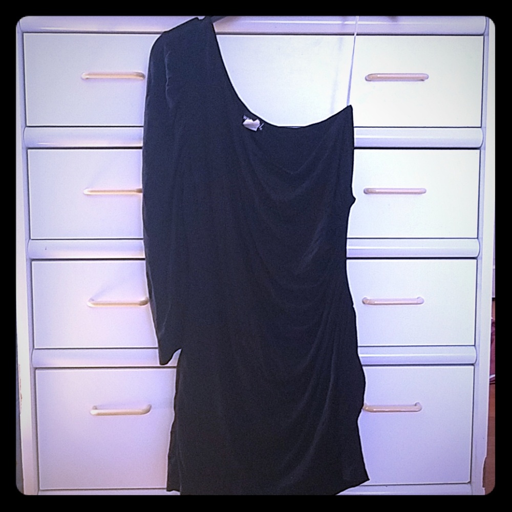 Sexy black mini dress